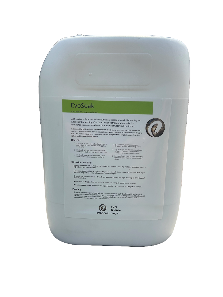 EvoSoak Wetting Agent 42%Block polymer (Sufactant) 4lts per H/a