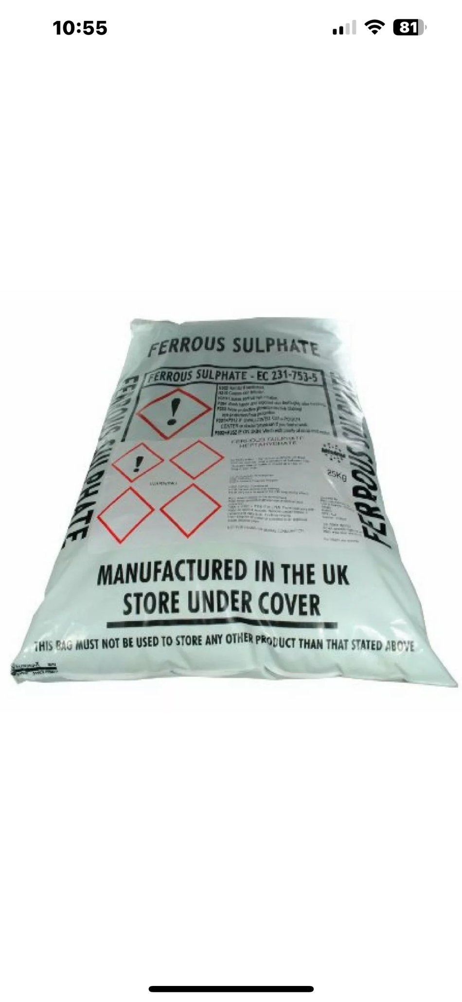 Iron Sulphate Soluble 25kg