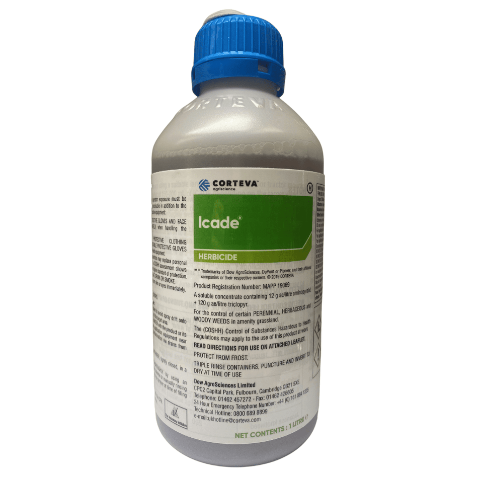 Icade 1L Weed Killer Tough On Invasive & Woody Weed Which Will Not Harm Grass