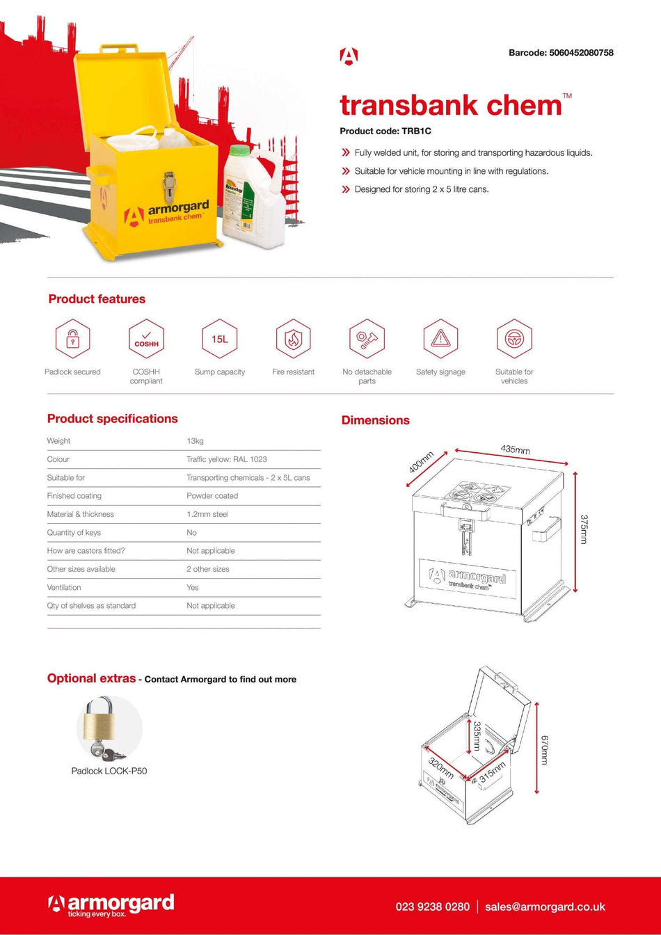 Transbank Chem TRB1C - UK Amenity Ltd