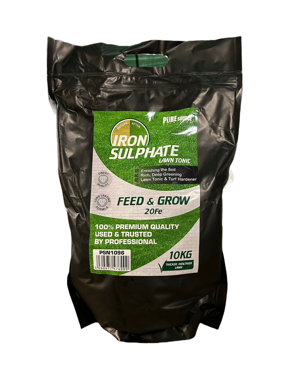 Ferrous sulphate Water soluble Lawn Tonic in Handy Pouches 10kgs - UK Amenity Ltd