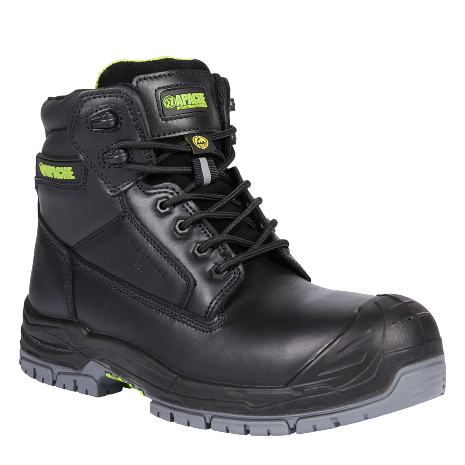 Apache Cranbrook ESD Black Waterproof Safety Boots