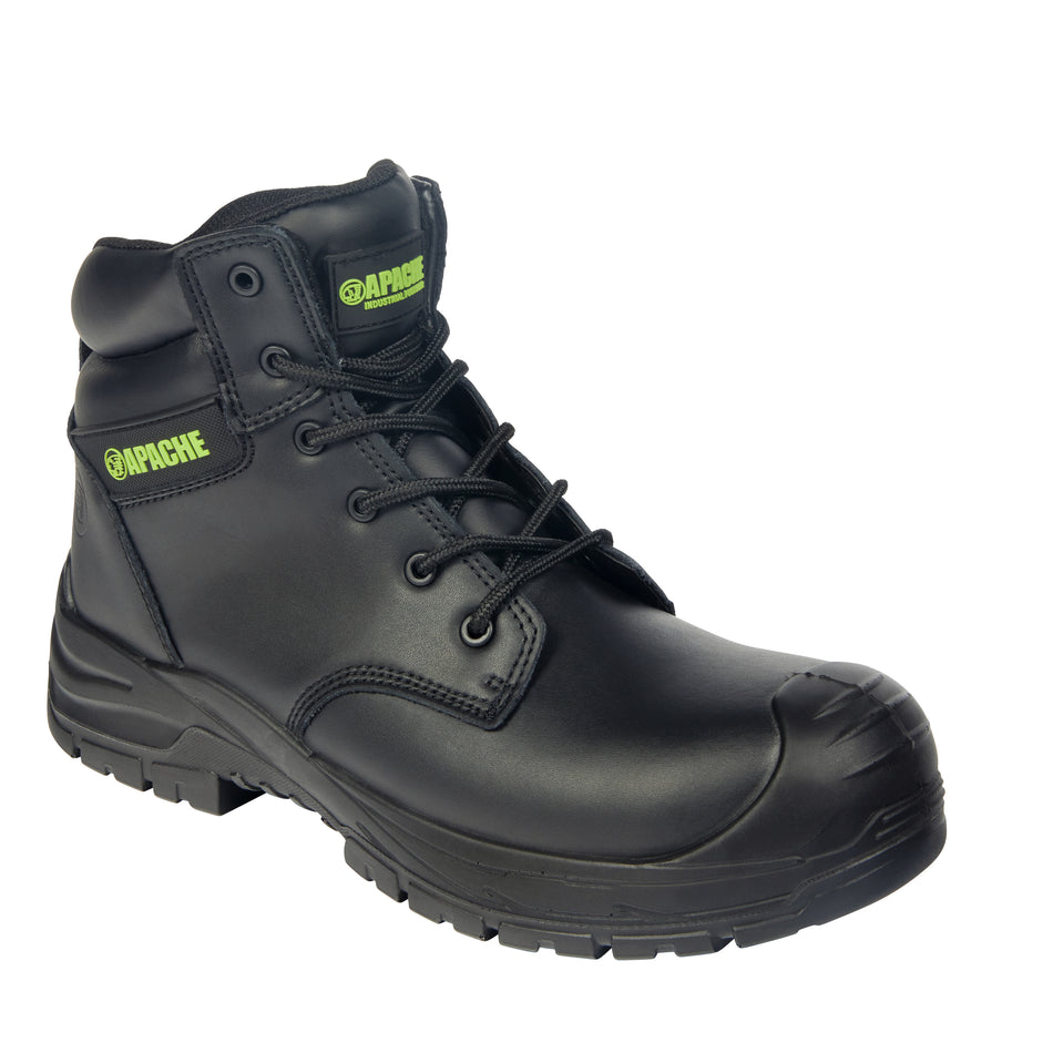 Apache Edmonton Black Recycled Leather Safety Boots