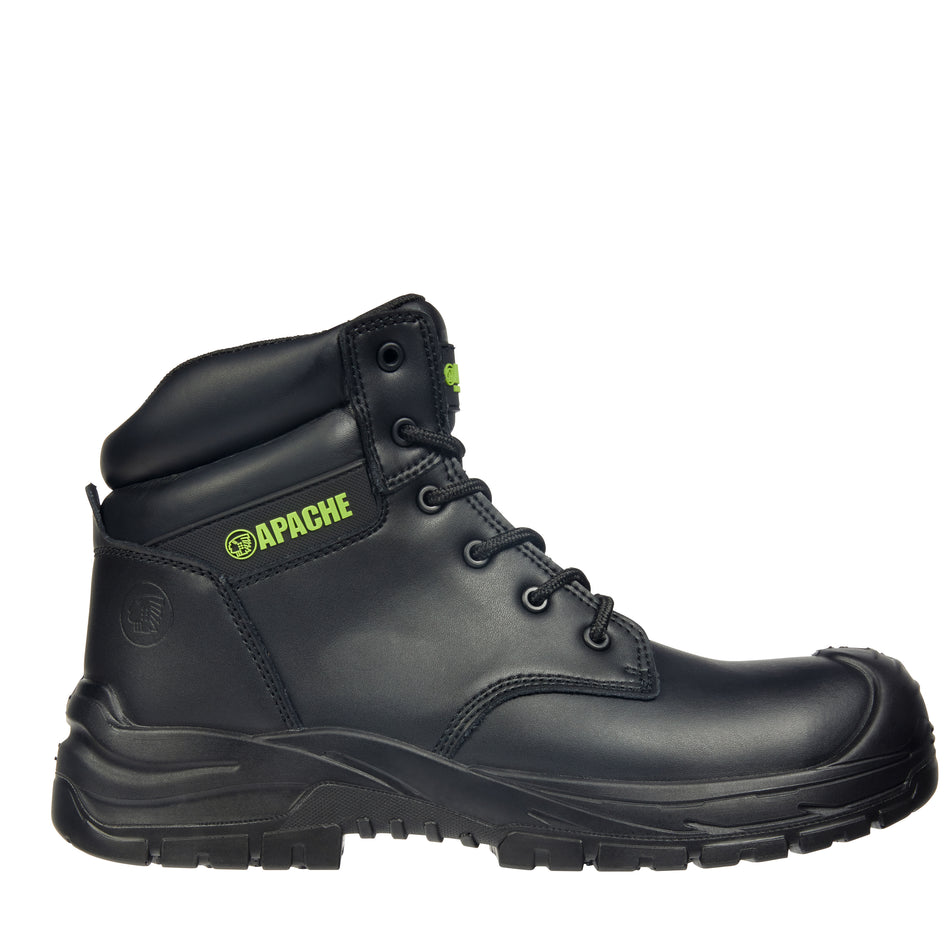 Apache Edmonton Black Recycled Leather Safety Boots