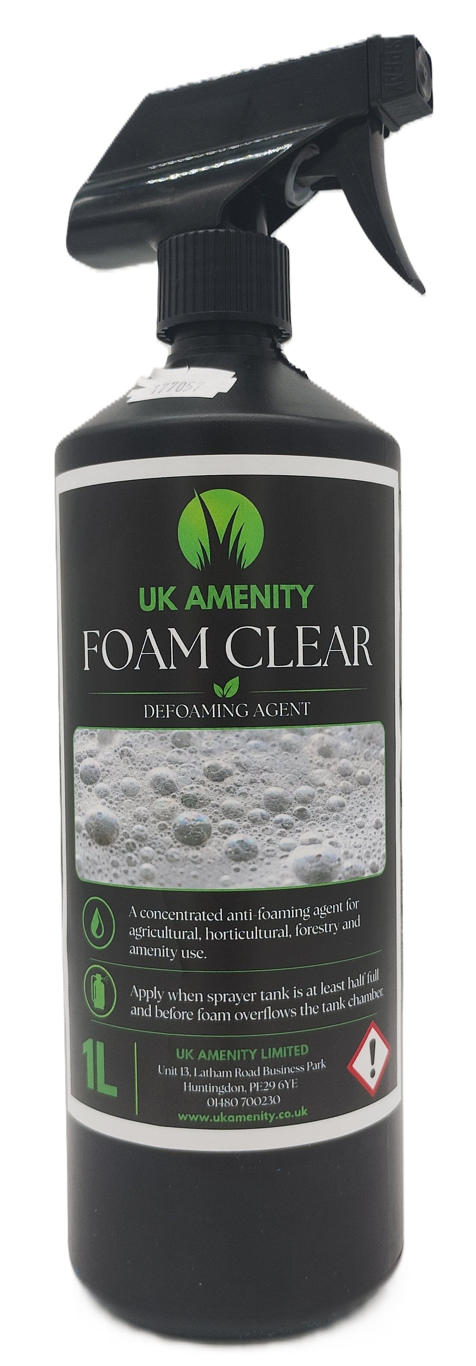 UK Amenity Foam Clear 1L Sprayer Tank Foam Dispersant