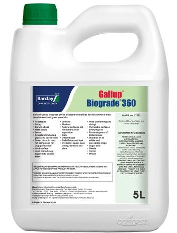 Gallup Biograde 360 Systemic Weed Killer 5L & Chikara Total Weedkiller 50g