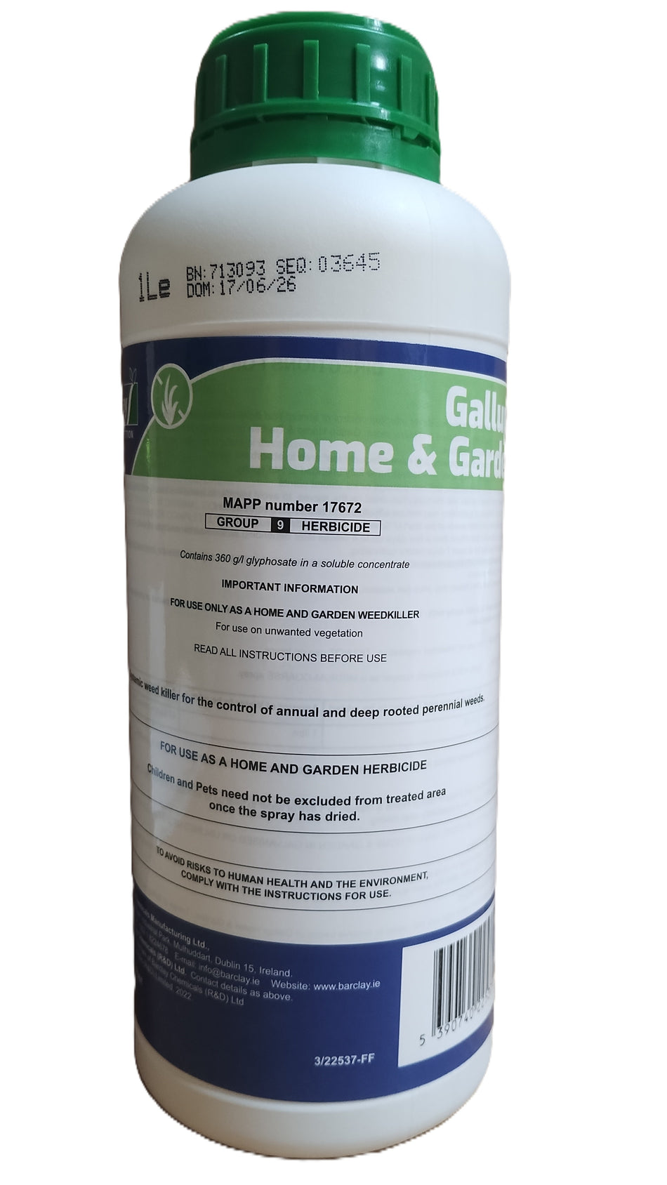 Gallup Home & Garden Glyphosate Weed Killer 1L