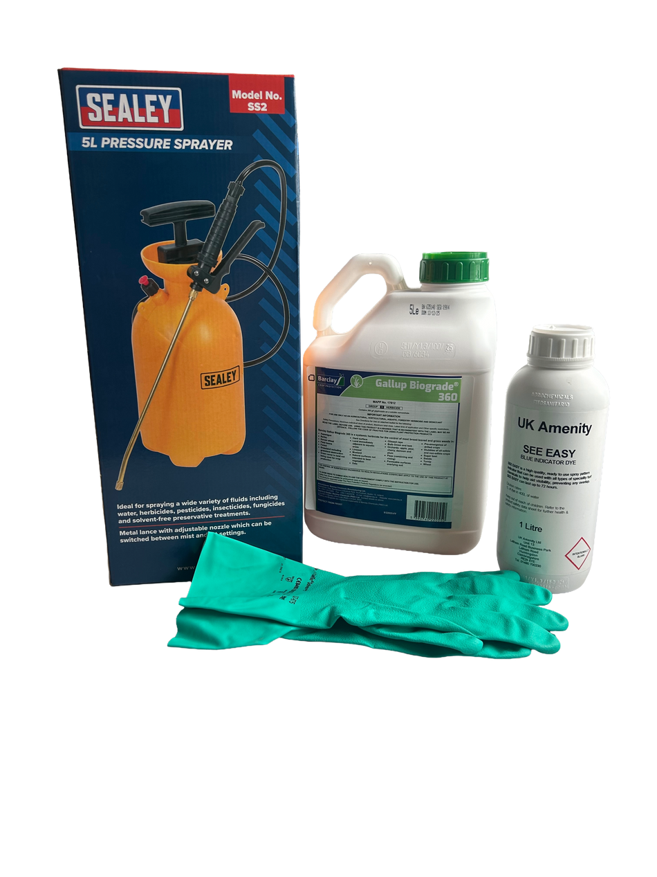 Patio and Driveway Bundle Sprayer Total Weedkiller and Blue Dye