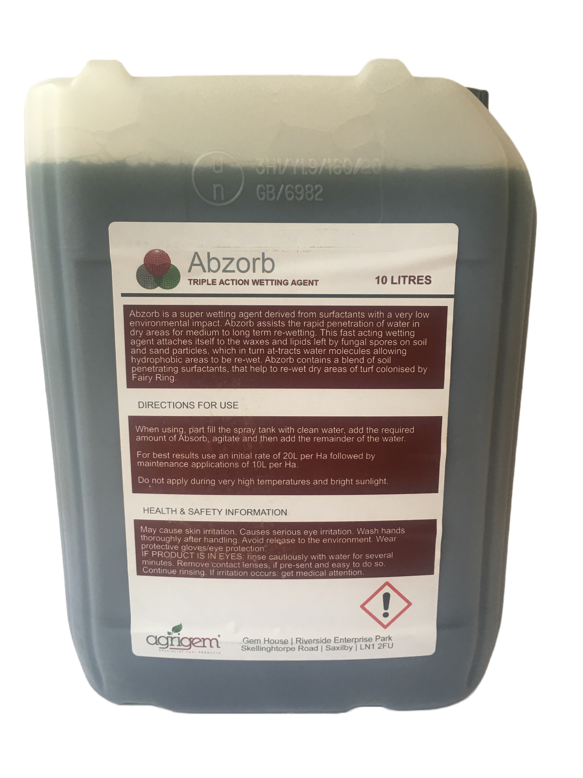 Abzorb Wetting Agent 10L - UK Amenity Ltd