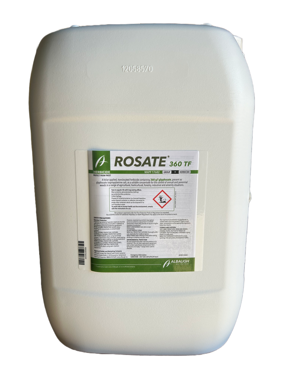 Rosate 360TF 20lt Glyphosate Total Weed Killer