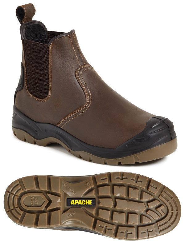 Apache AP715SM Brown Safety Dealer Boots