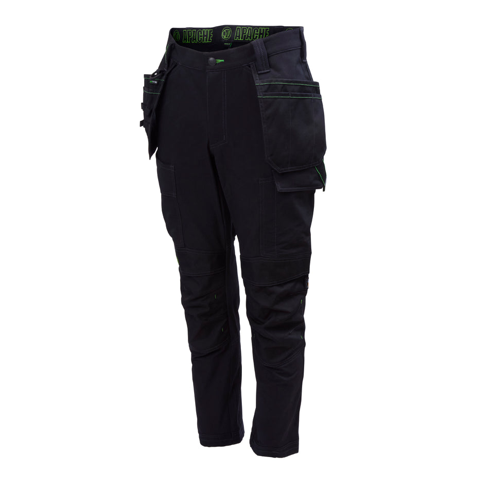 Apache Calgary 4 Way Stretch Black Work Trouser