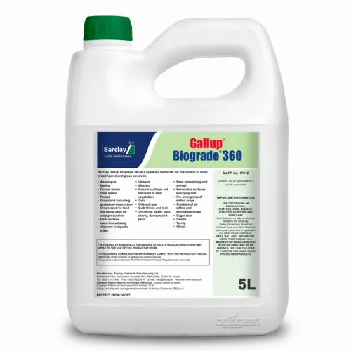 Gallup Biograde 360 5lt Non-hazardous Glyphosate formulation