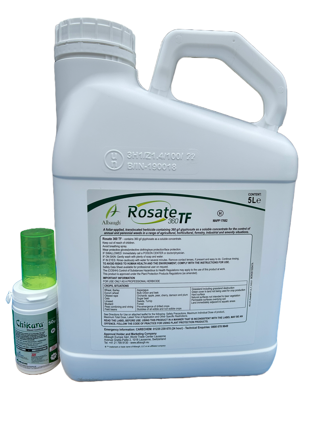 Rosate Rosate Duo 360 TF 5L & Chikara Total Weedkiller 50g – UK Amenity Ltd