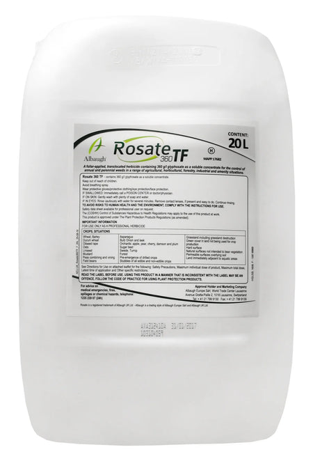 Rosate 360TF 20lt Glyphosate Total Weed Killer - UK Amenity Ltd