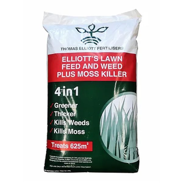 Thomas Elliott Lawn Feed & Weed + Moss Killer Fertiliser (10-2-1.7+8Fe) 20KG